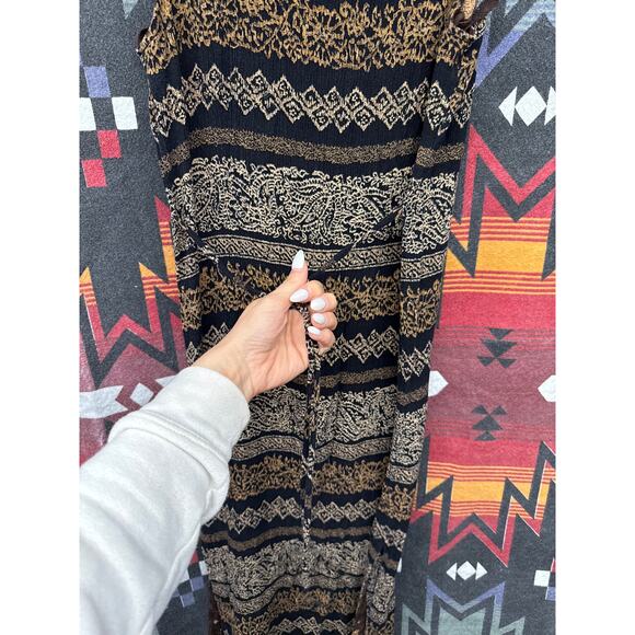 Norton Vintage 90s Y2K Tribal Maxi Packable Sundress Petite XL Beach Vacation - Picture 7 of 8